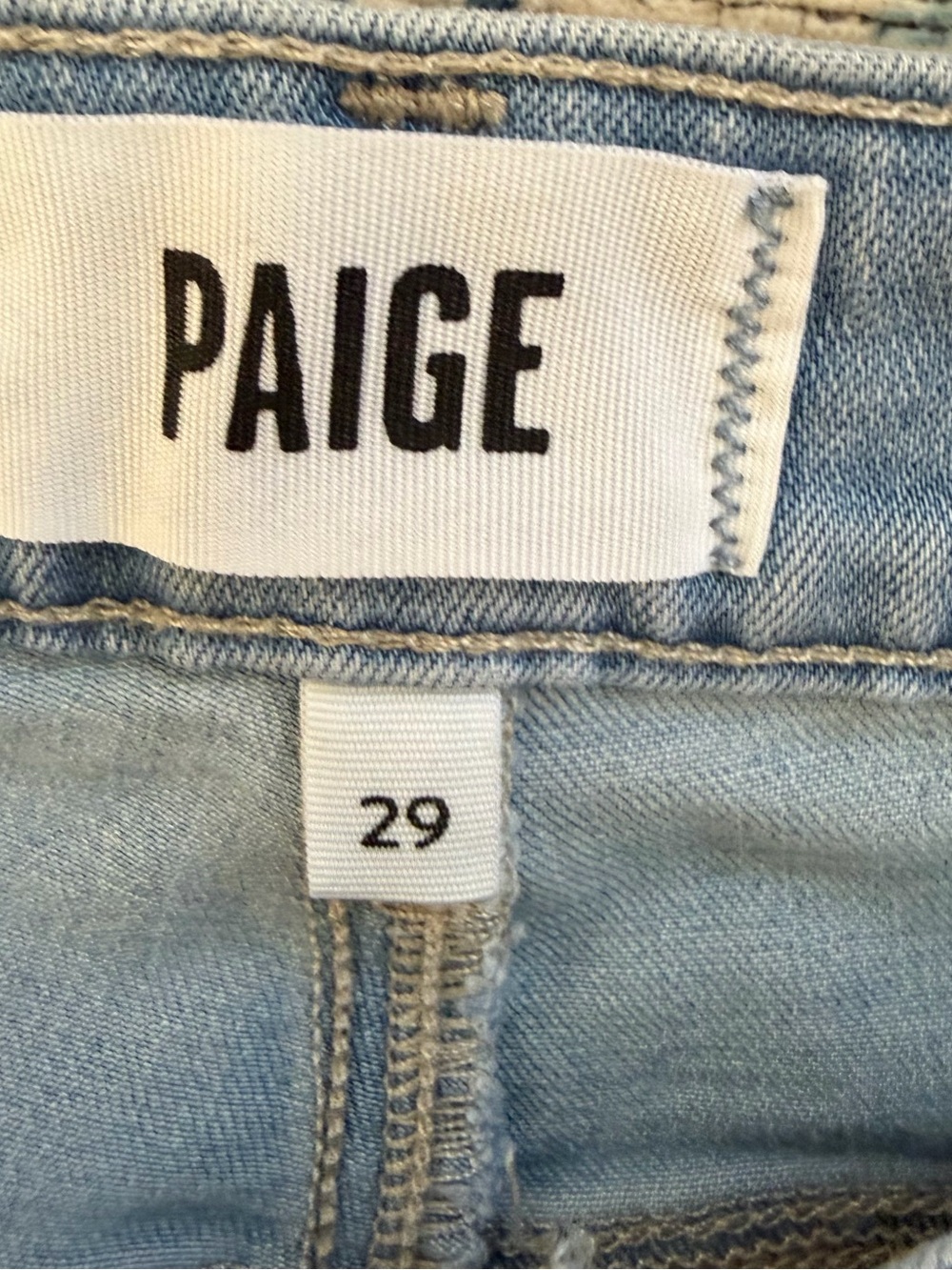 PAIGE Genesee Wide Leg Jeans 29 Ethel Light Wash High Rise Stretch Denim - Picture 3 of 14
